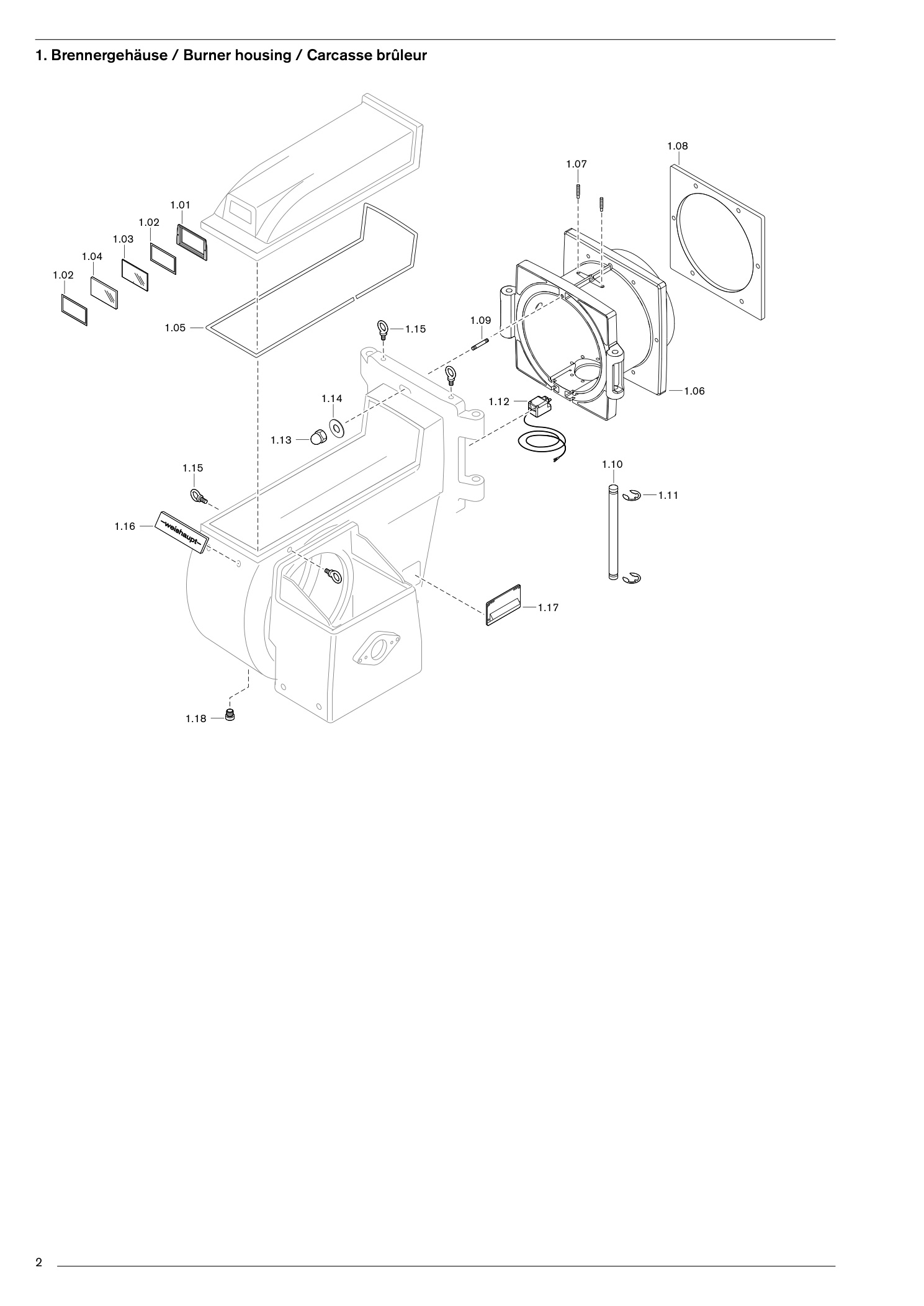 Brennergehäuse / Burner housing