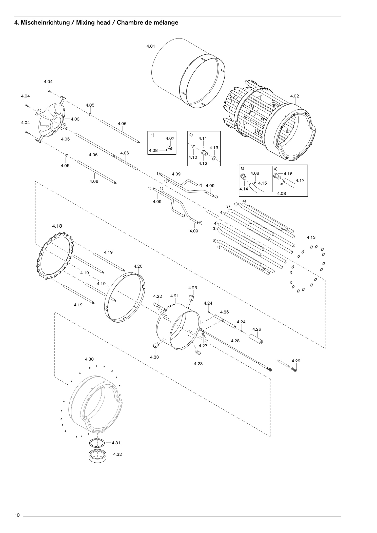 Mischeinrichtung / Mixing head / Chambre de mélange