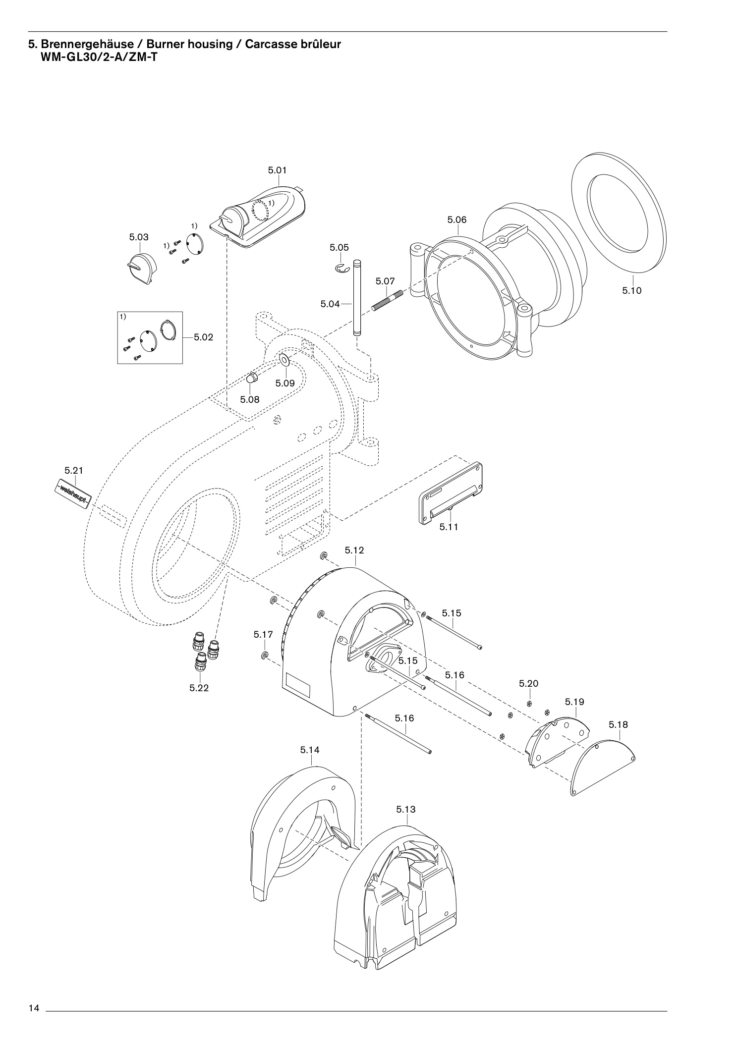 Brennergehäuse / Burner housing
