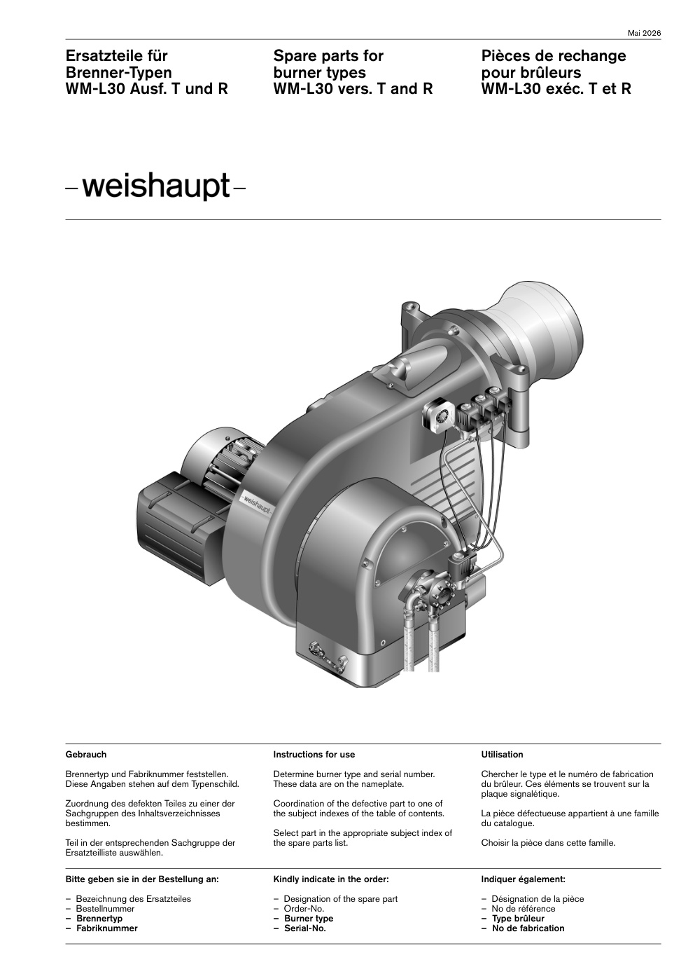 Weishaupt Brenner WM-L30 Ausf. T und R