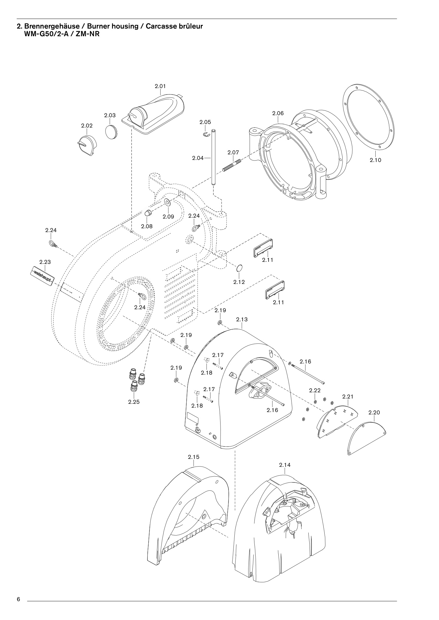 Brennergehäuse / Burner housing