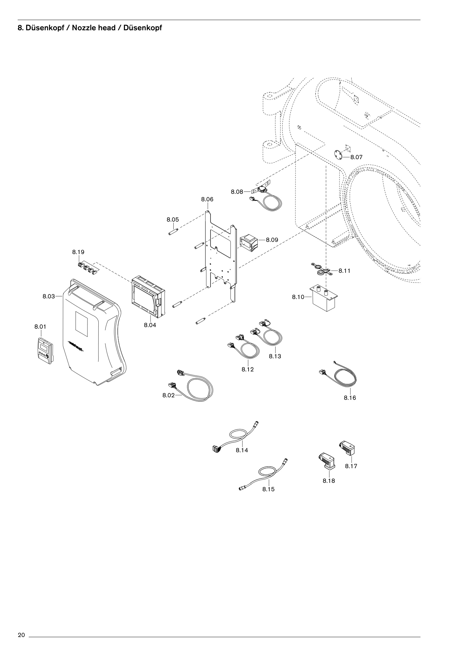 Düsenkopf / Nozzle head / Düsenkopf