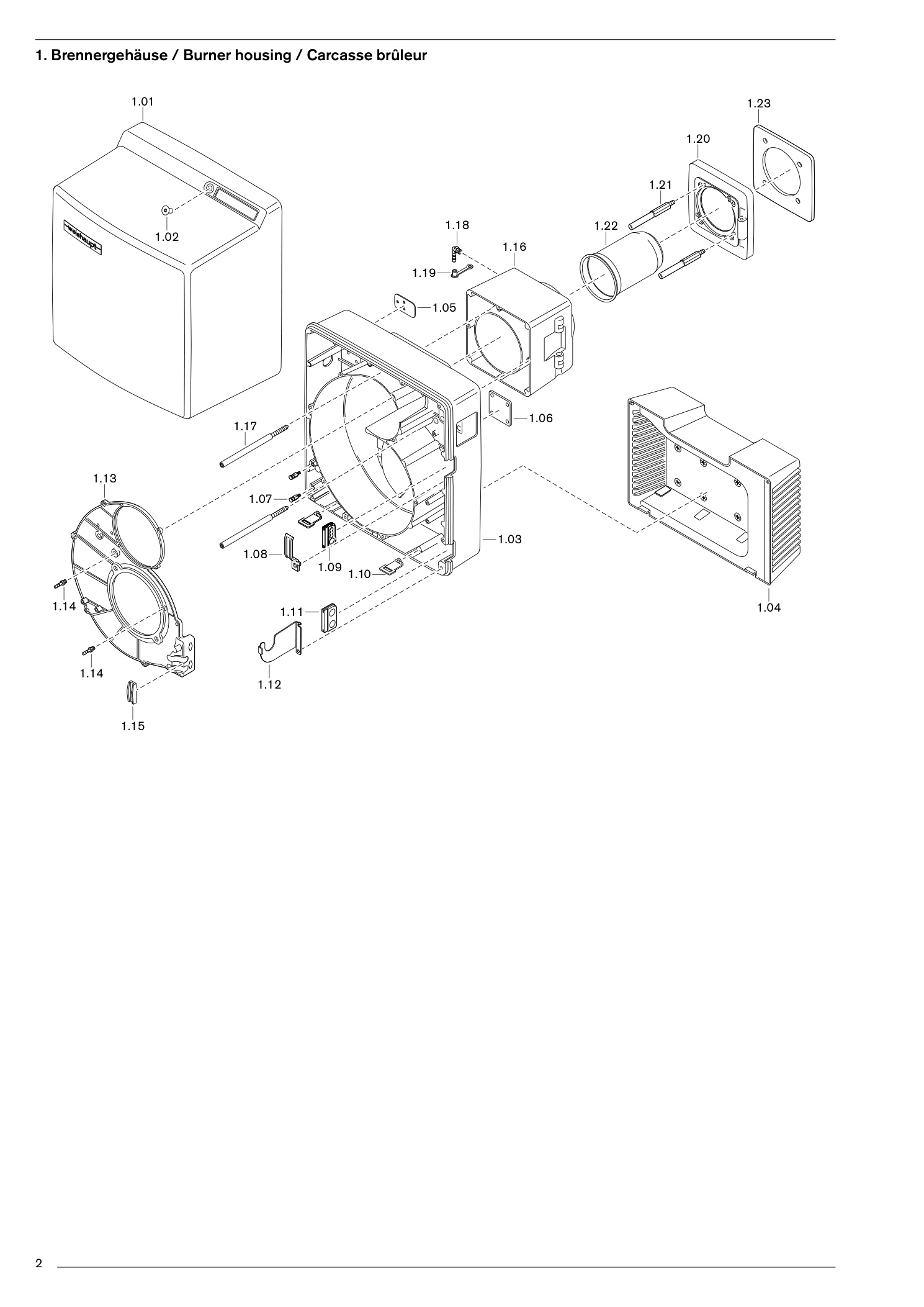 Brennergehäuse / Burner housing