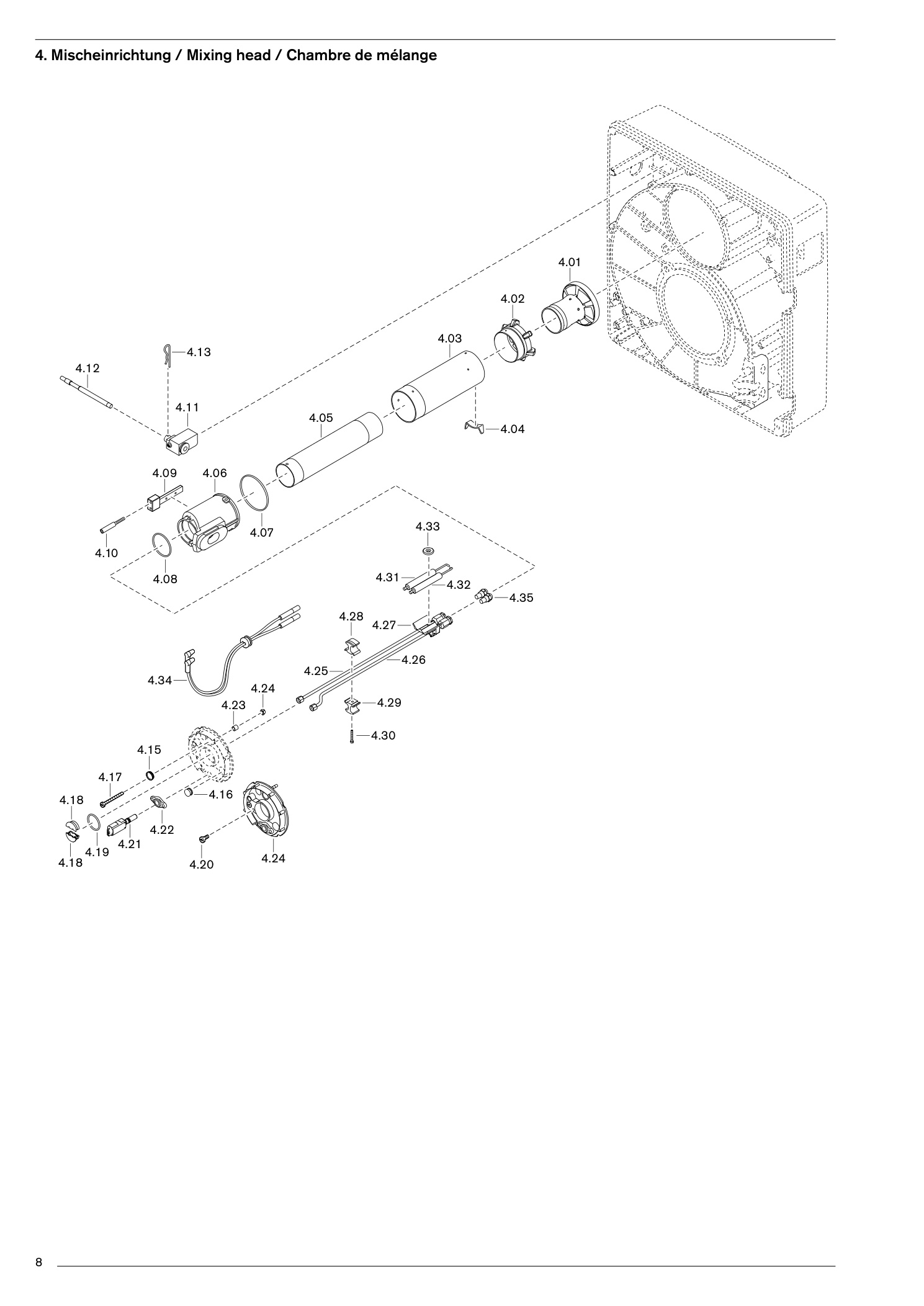 Mischeinrichtung / Mixing head / Chambre de mélange