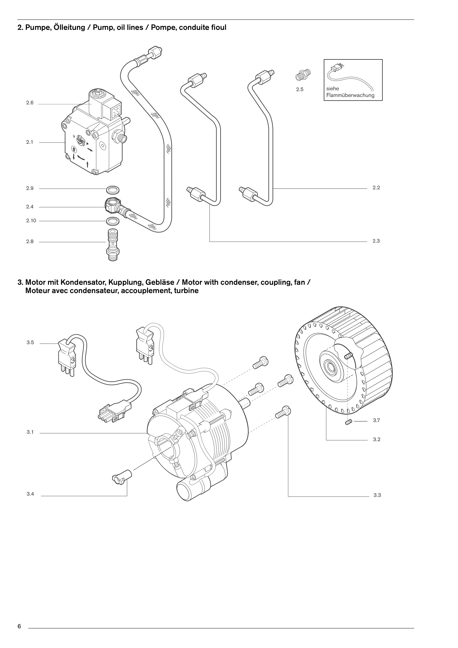 Explosionszeichnung Weishaupt Brenner WL5-B – PDF-Seite 6