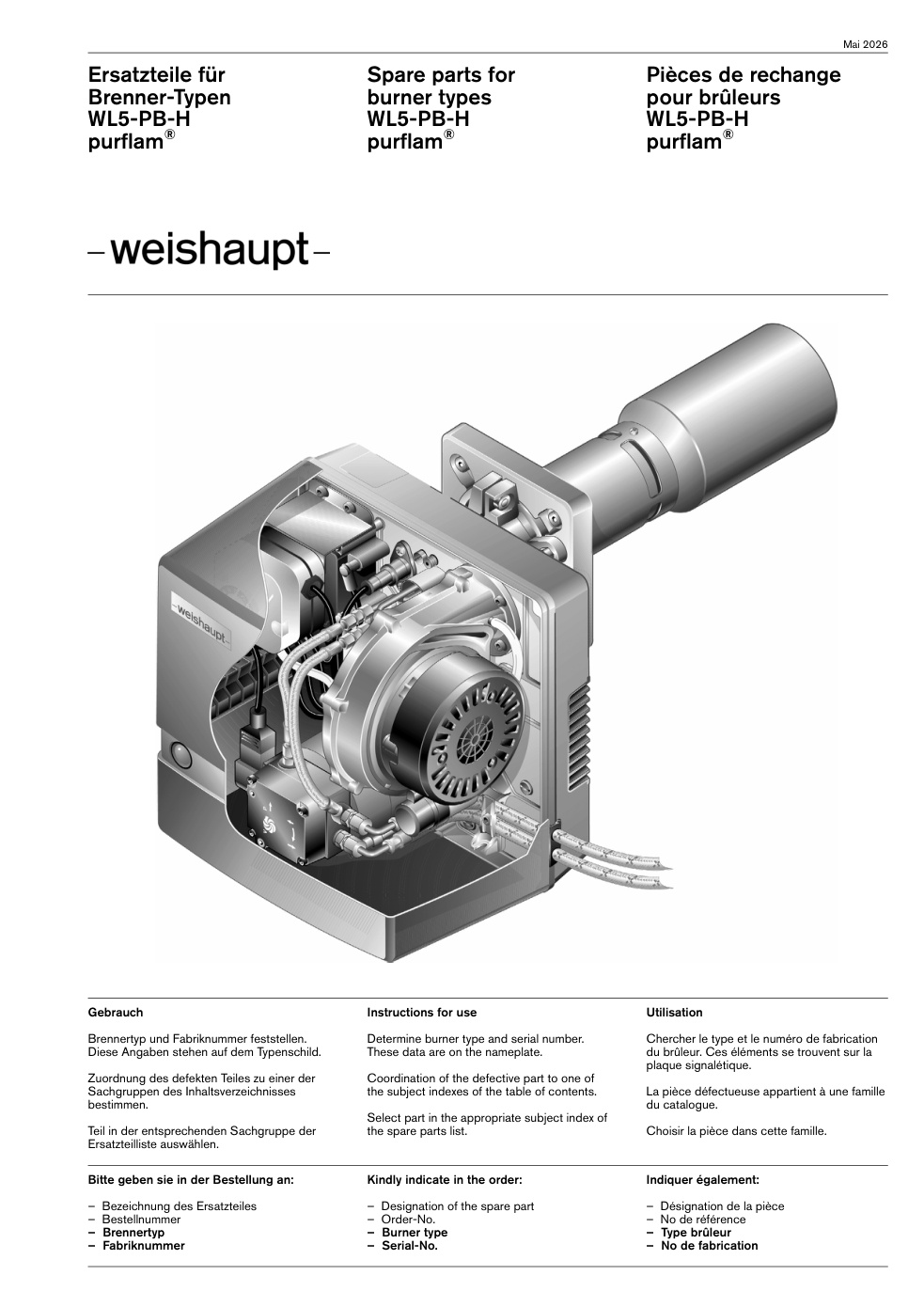 Weishaupt Brenner WL5-PB-H purflam®