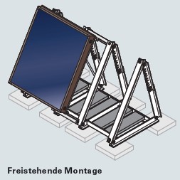 Bild von Aufständerung SH für Flachdächer 25°-80°