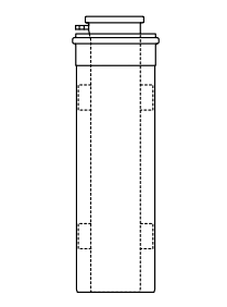 Bild von MB-Anschlussrohr 125/80 - 0,5 m 
