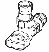 Bild von Gas-Eckhahn G 3/4I x 18 mm mit TAE