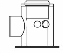 Bild von Kesselanschlussstück weiß DN125/80/80 
