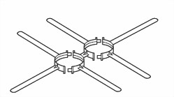 Bild von Doppelrohr-Abstandhalter-Set DN 80

