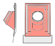 Bild von Dachziegel Kunststoff rot DN185
