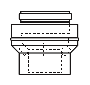 Bild von Aufweitung zentrisch INOX/PP 125/80 - 160/110