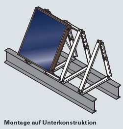 Bild von Aufständerung SH für Flachdächer 25°-80°