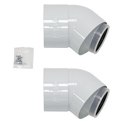 Zeige Details für Abgasbogen 45 Grad (2 Stück) Ø 80/125 Bild von Abgasbogen 45 Grad (2 Stück) Ø 80/125