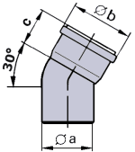 Bild von Abgasbogen 30 Grad
