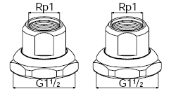 Bild von Rohrverschraubung G1 1/2 x Rp1