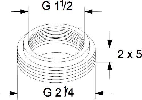 Bild von Ausgleichsstück A21 - Messing