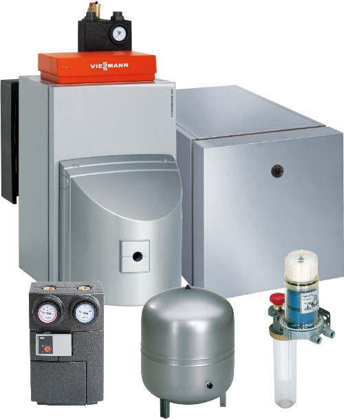 Bild von Paket Vitorondens 200-T 24,6 kW ohne Mischer, mit Vitocell 100-H CHA 160 Liter