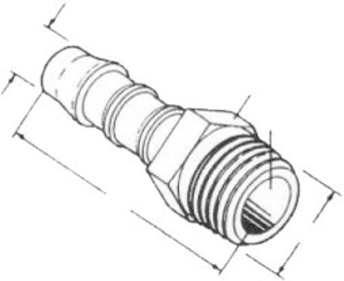 Bild von Schlauchstutzen gerade 1/4"