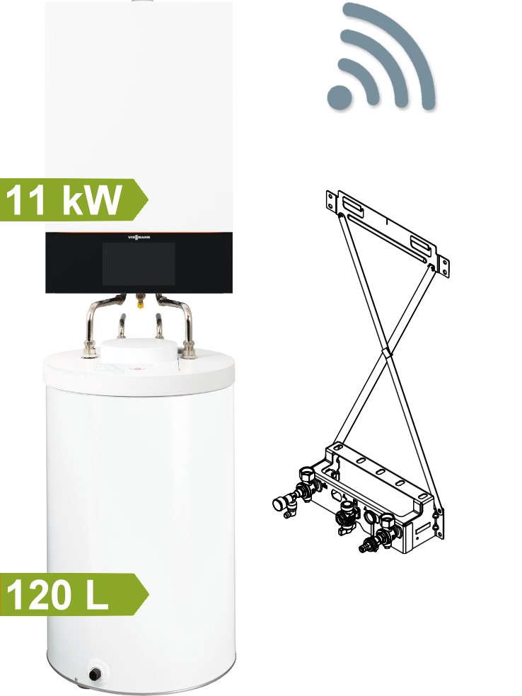 Bild von Vitodens 300-W Paket mit 120 L Hocheffizienz-Speicher