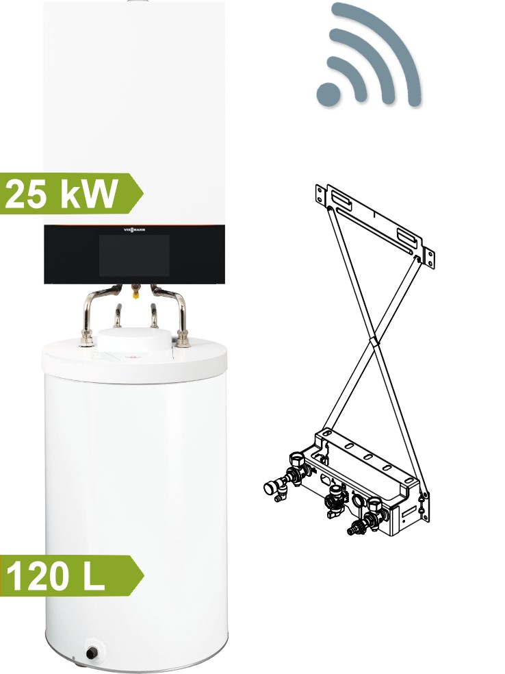 Bild von Vitodens 300-W Paket mit 120 L Hocheffizienz-Speicher