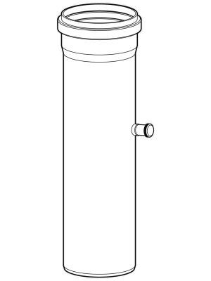 Bild von Rohrstück PP DN110 mit Messöffnung