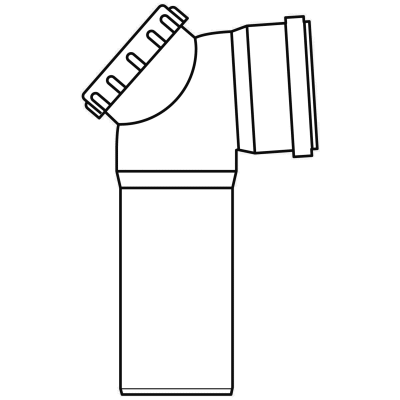 Bild von Revisionsbogen lang PP DN80-DN110 87°