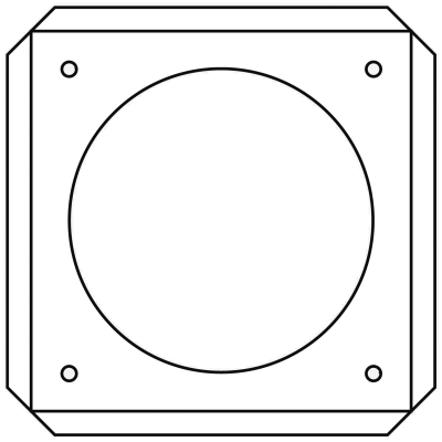 Bild von Mauerblende weiß oder INOX