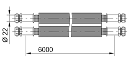 Bild von Solarleitung Vor- und Rücklauf (DN16, 6 m)