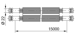 Bild von Solarleitung Vor- und Rücklauf (DN16, 15 m)
