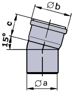 Bild von Abgasbogen 15 Grad
