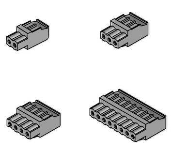 Bild von Stecker-Set 2/3/4/8-pol grau Kleinspannung