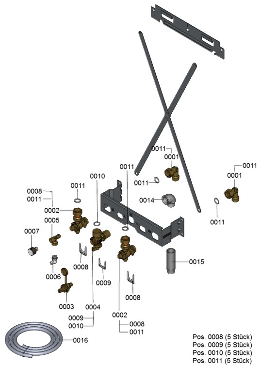 Viessmann Schnellmontageset für Heizkörper Bauhöhe 500mm, für Typ 11-33;  7513067 - Bernd Block