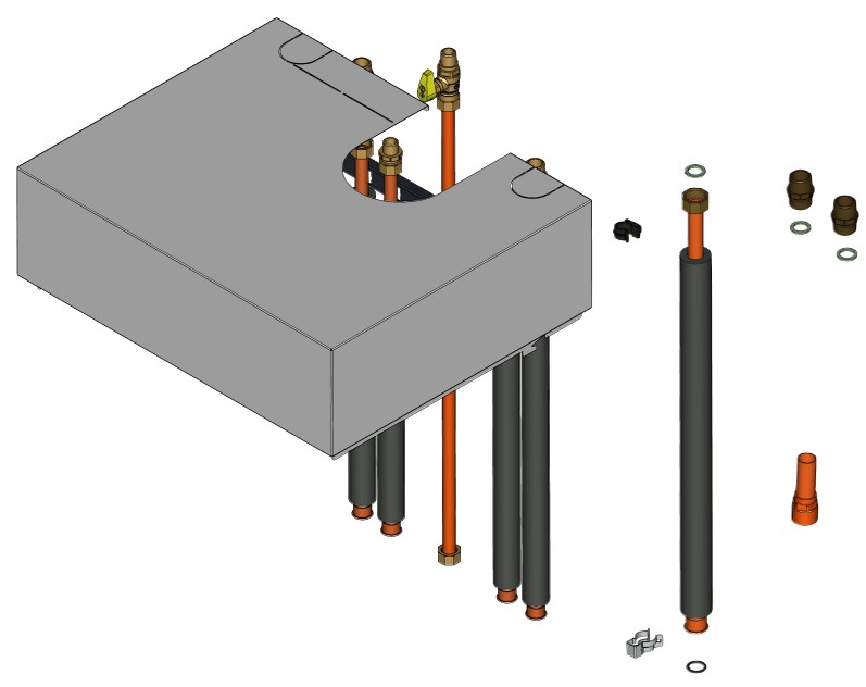 Bild von Aufbau-Kit mit Mischer für Aufputz Vitodens 343-F