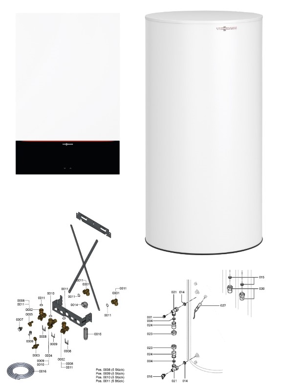 Bild von Vitodens 200-W Heizungspaket 25kW/160L - 7 Zoll Display