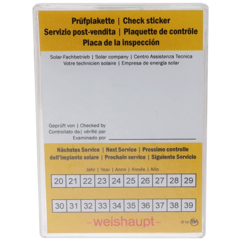 Bild von Prüfplakette in Box