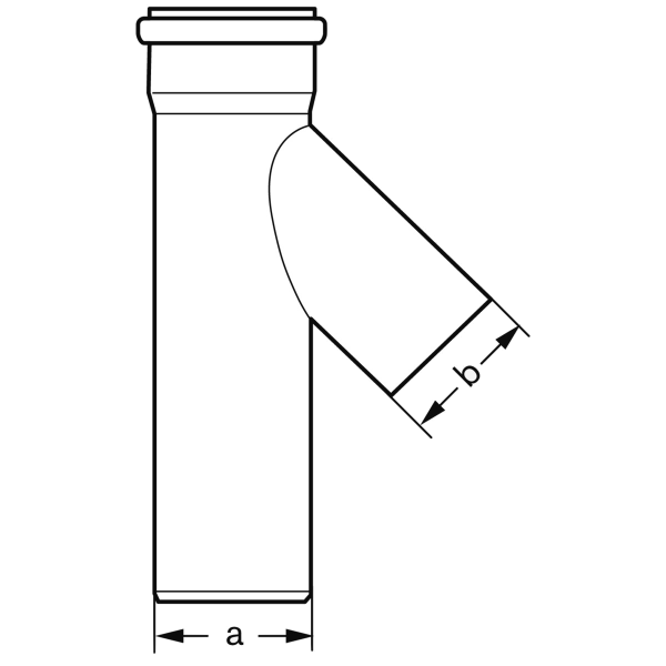 Bild von Sammlerrohr kurz PP DN200 x 550