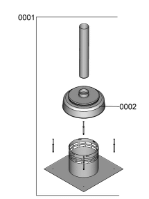 Bild von Schachtabdeckung starr Ø60 Metall/PPs