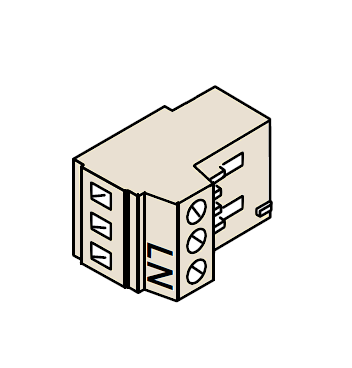 Bild von Stecker M1 3-polig cremweiß Rast 5 K115 PA6 V2