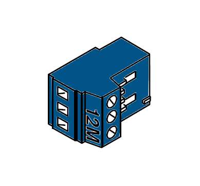 Bild von Stecker PWM 3-polig signalblau Rast 5 PA6 V2