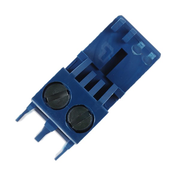 Bild von Stecker 2-polig signalblau Rast 5, K40 PA6 V2