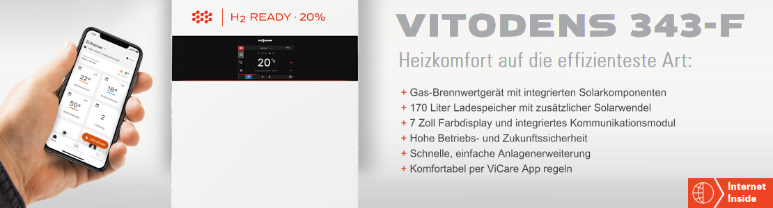 Viessmann Vitodens 343-F Brennwert und Solar Kompaktgerät