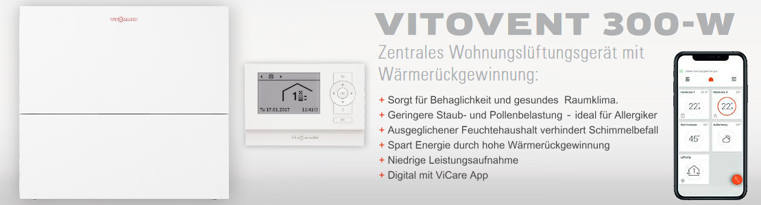 Viessmann Vitovent 300-W zentrale Wohnraumlüftung