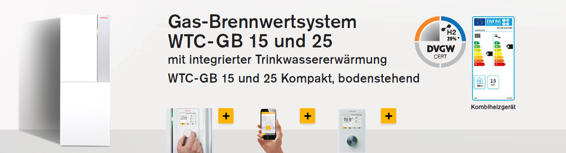 WTC-GB Kompakt Gas-Brennwertgeräte mit integriertem Warmwasserspeicher