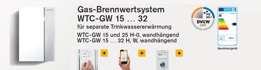 Weishaupt wandhängende Gas Brennwertgeräte WTC-GW