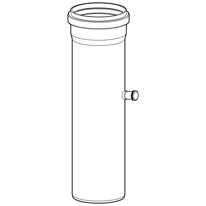 Bild von Abgasrohr PP DN250 L=520 mm mit Messöffnungen