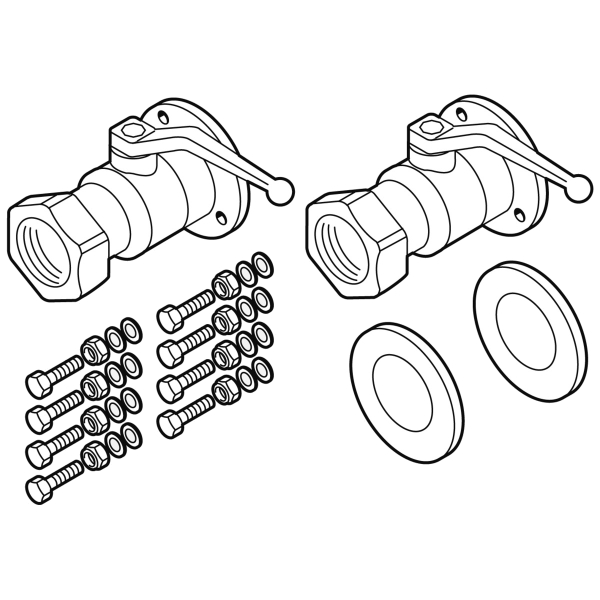 Bild von Kugelhahn-Set 2'' für Heizkreis WP