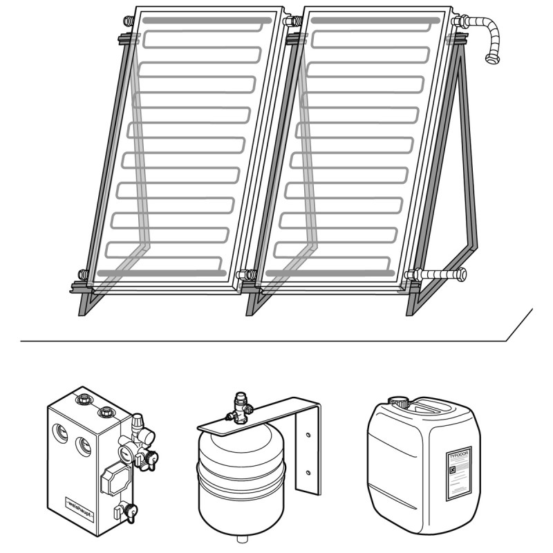 Bild von Paket Flachdach vertikal 2x1 FV 45° F2