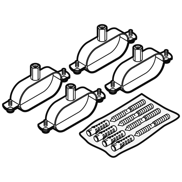 Bild von Montageschellen-Set DN25 INOX